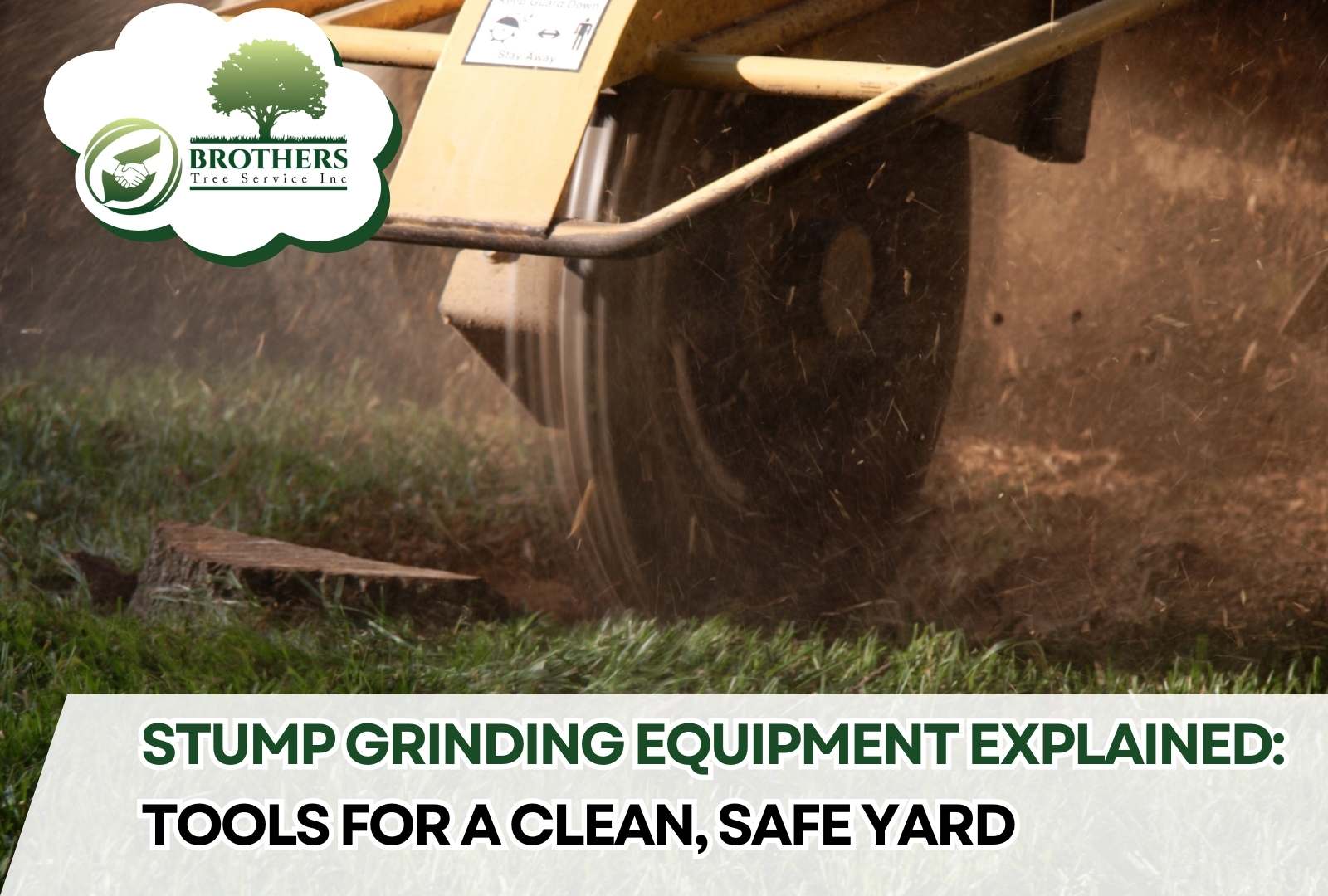 Heavy-duty stump grinding machine at work in Vista, CA