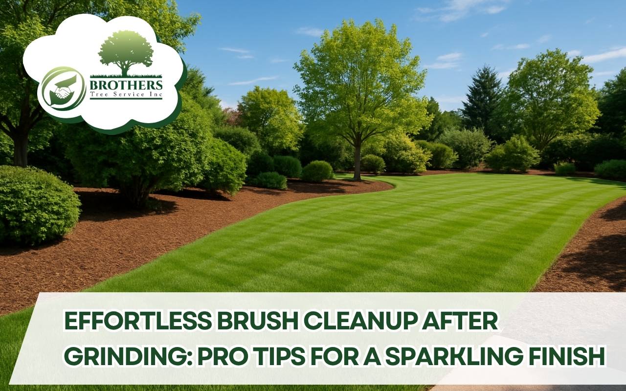 Organized workspace showing pre-cleaning preparation for brush cleanup after grinding