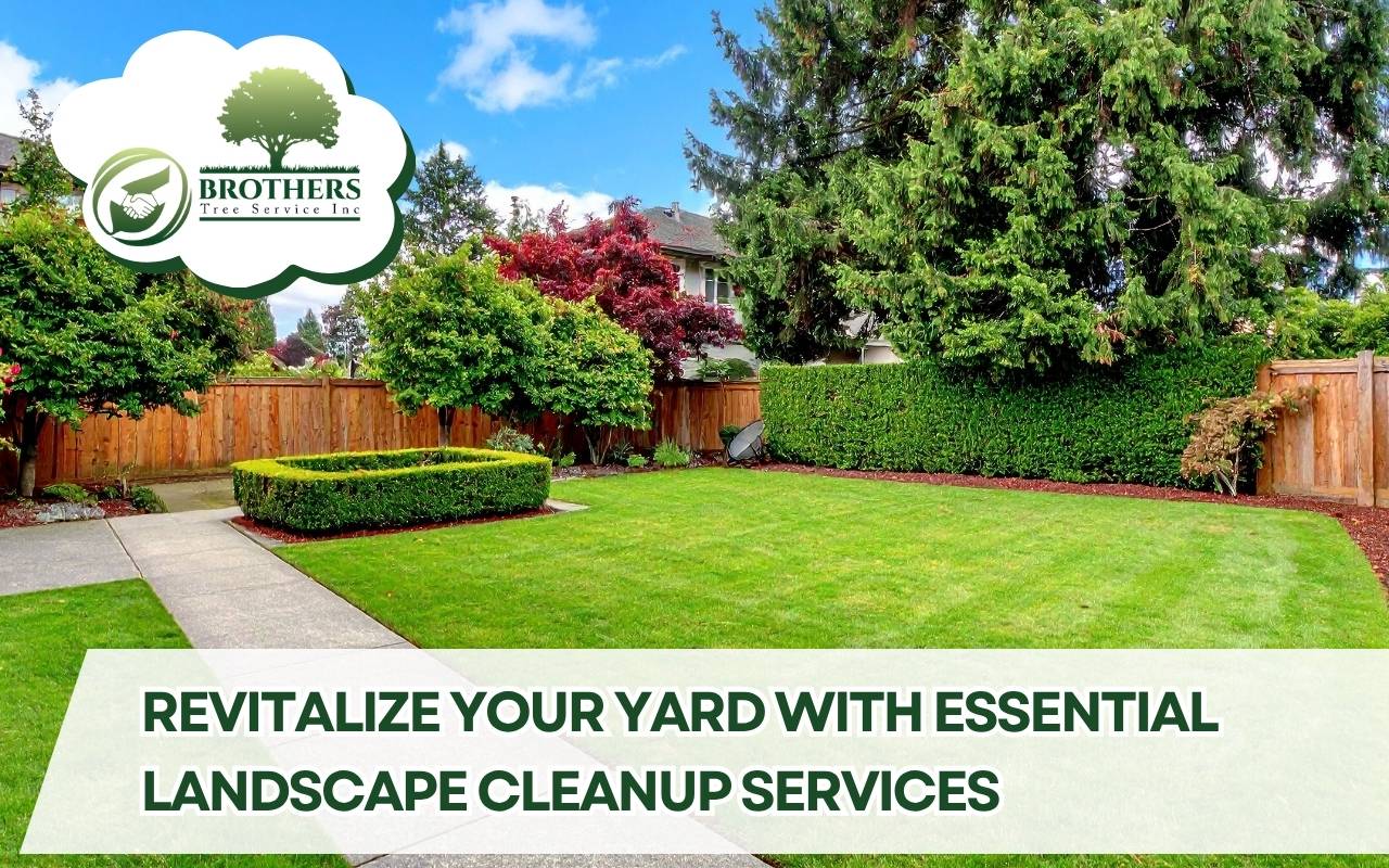 Beautiful yard transformation after professional landscape cleanup services
