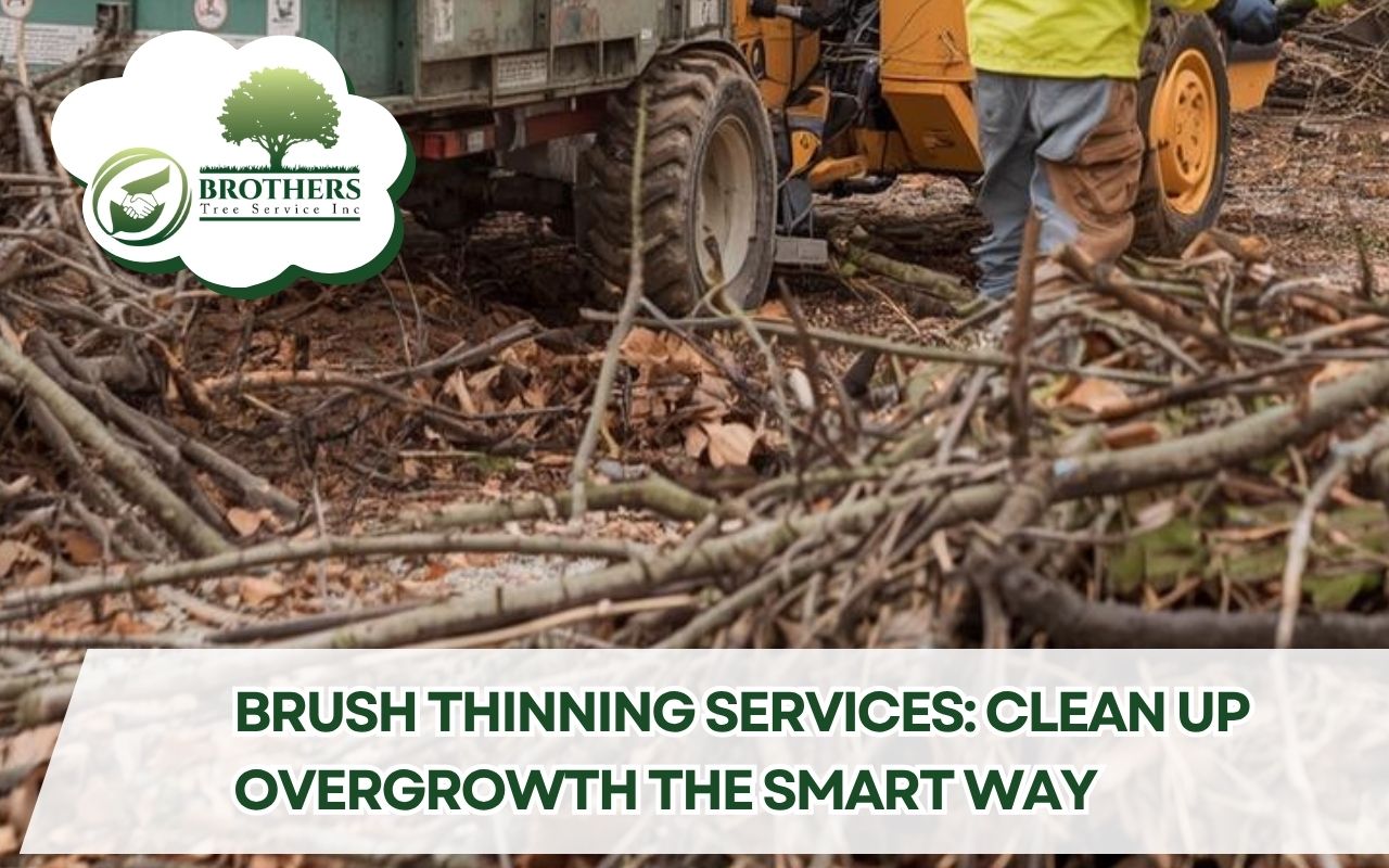 Brush Thinning Services creating defensible space and clean edges