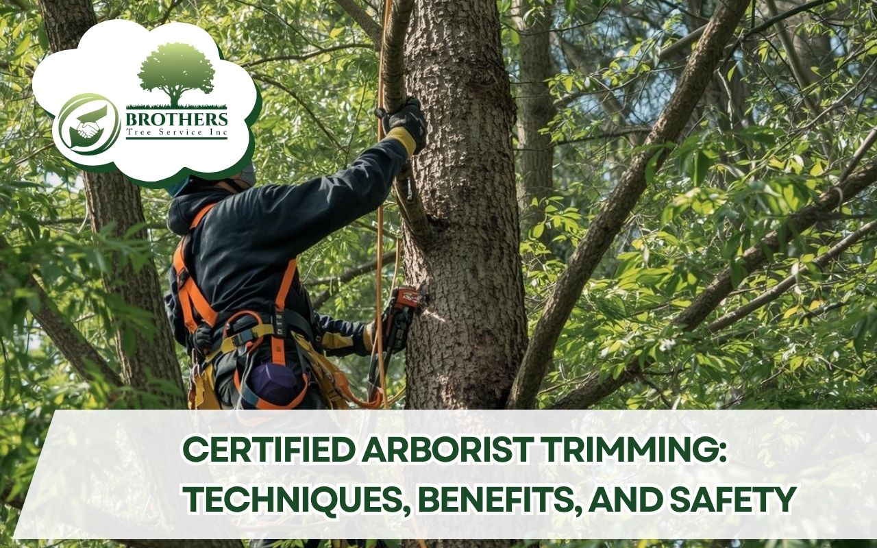 Certified Arborist Trimming with crown thinning for healthier canopy