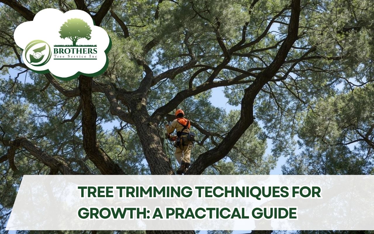 Canopy thinning using tree trimming techniques for growth