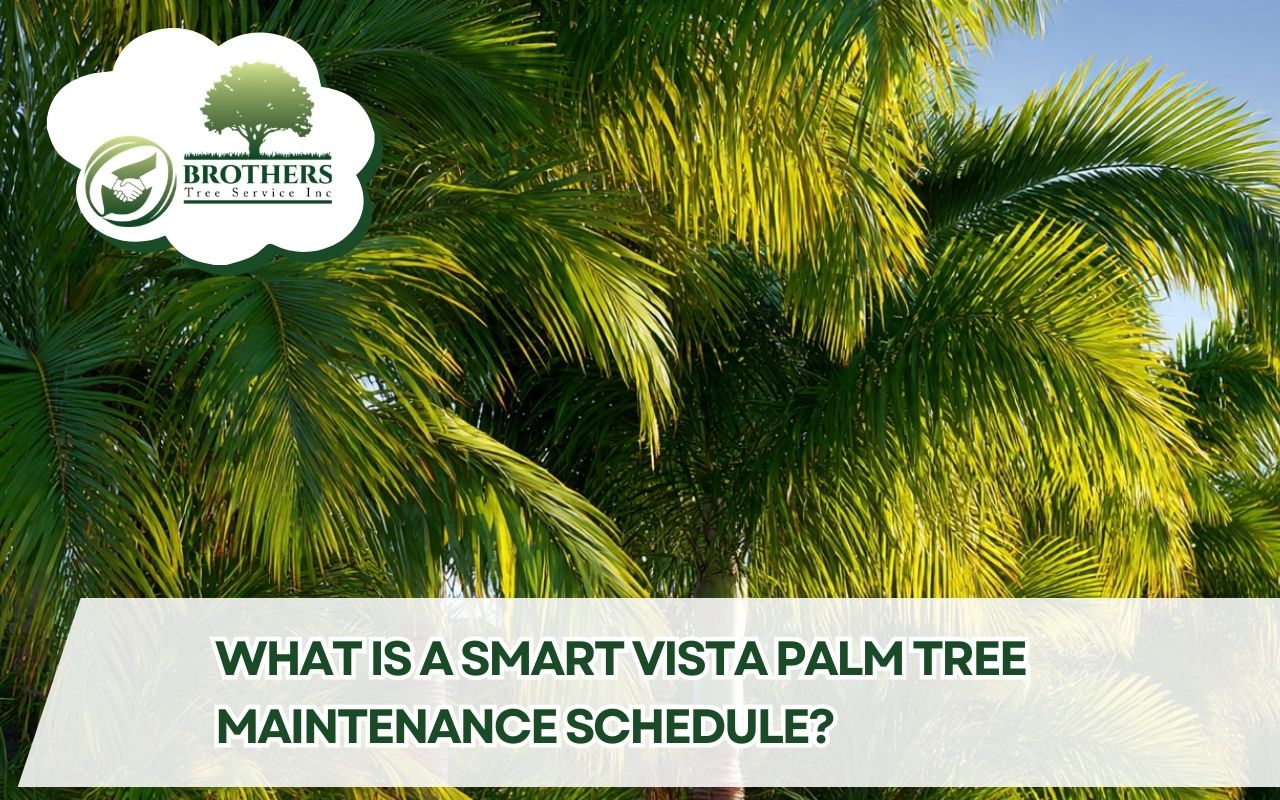 Vista palm tree maintenance schedule for healthy and clean palm care