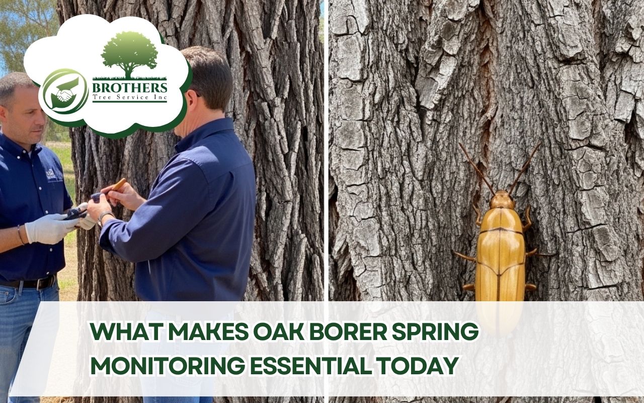 tree health inspection during oak borer spring monitoring in Ramona