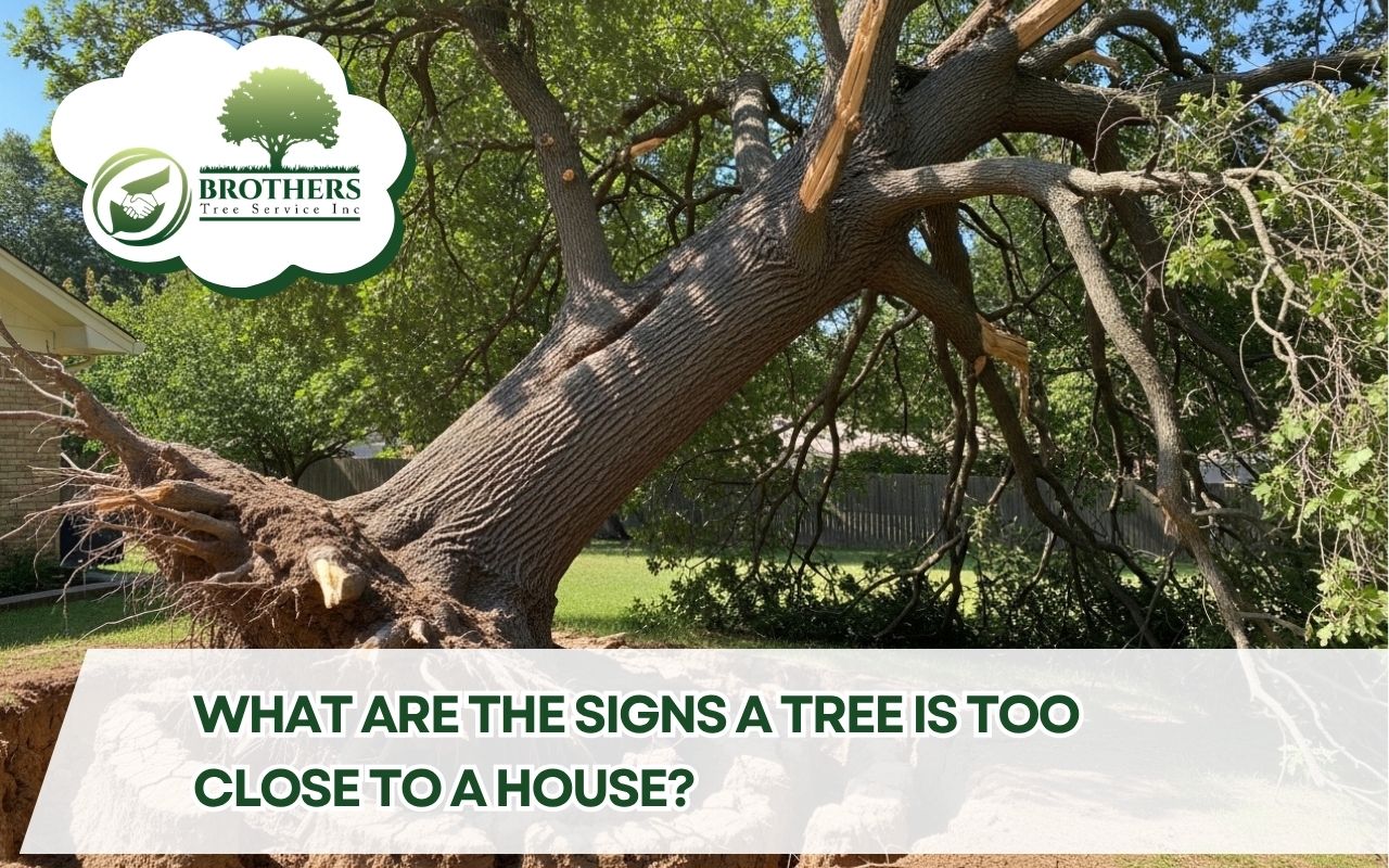 signs a tree is too close to a house with branches touching roof